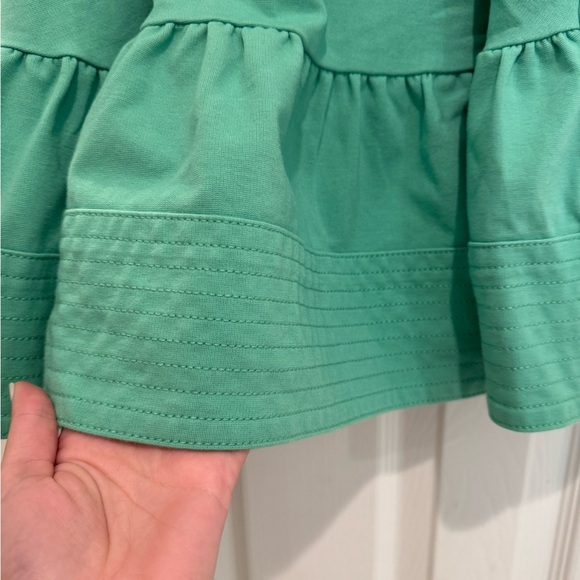 Janie and Jack Oval Trim Ponte Dress Palm Beach Green - Picture 3 of 8